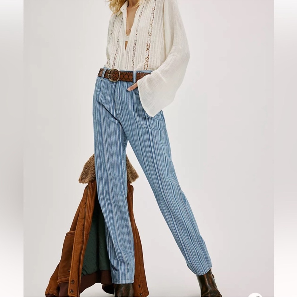 Wrangler Sunset 651 Stripe Mid-Rise Straight Jeans NWT